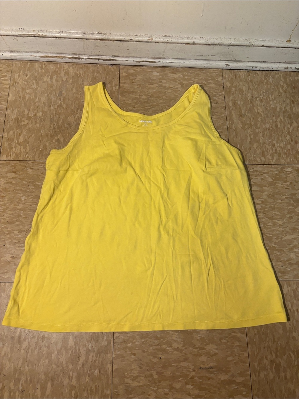 Lands' End Bright Yellow Scoop Neck Tank